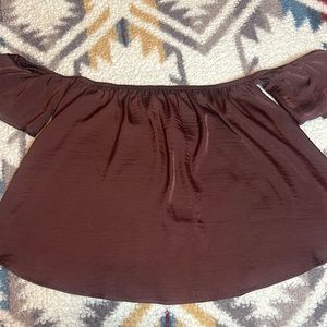 American Eagle silk off the shoulder top
